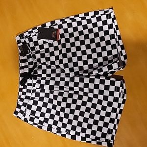 Van's Checkerboard Pattern Shorts Sz Sm